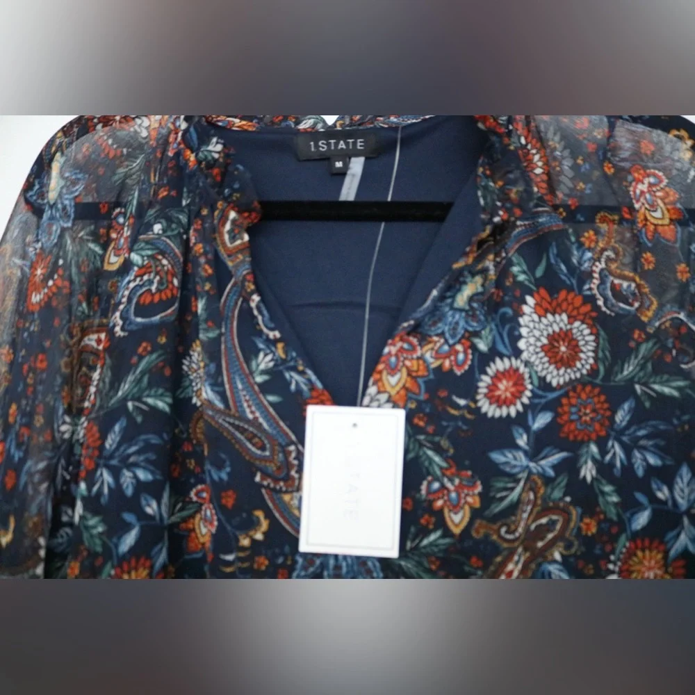 NWT-1 State Chiffon Dress- size Medium - Picture 2 of 9